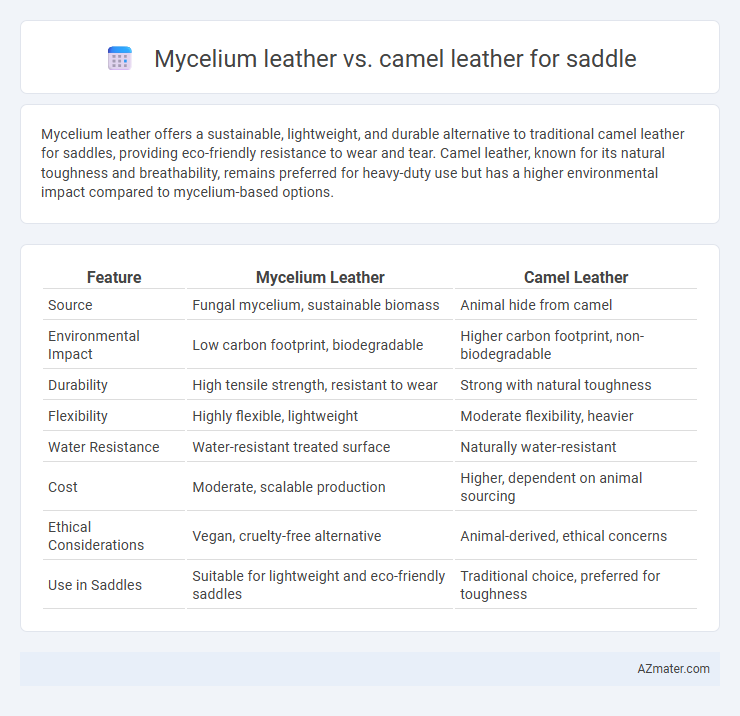 Mycelium leather vs. camel leather for saddle - What is The Difference?