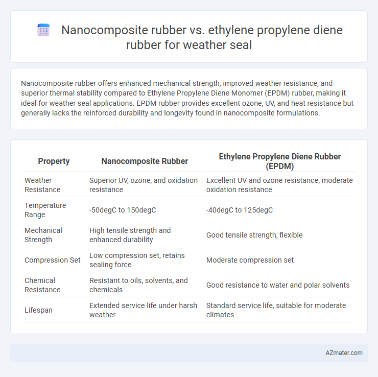 Nanocomposite rubber vs. ethylene propylene diene rubber for weather seal - What is The Difference?