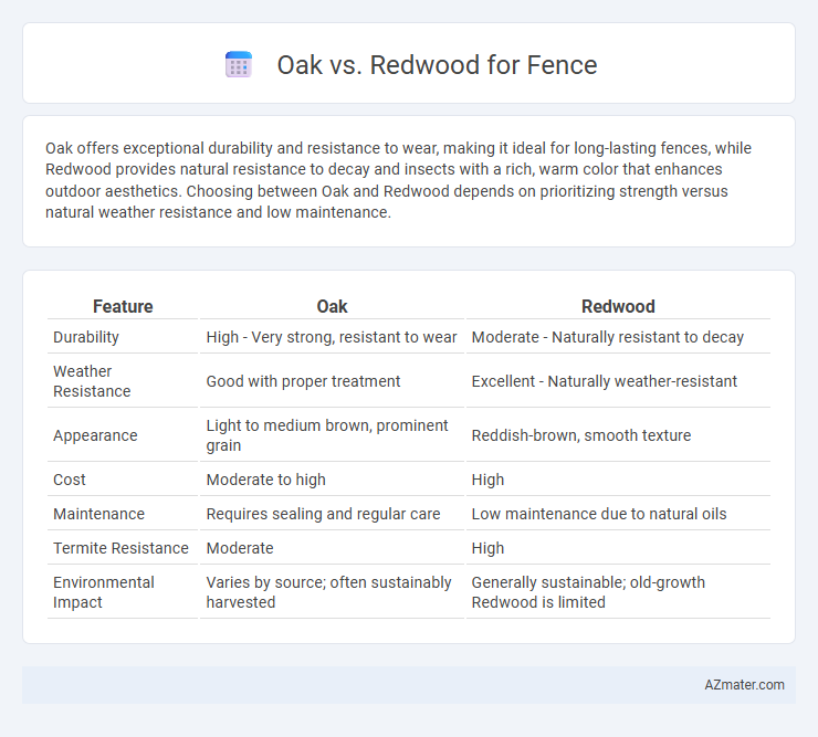 Oak vs. Redwood for Fence - What is The Difference?