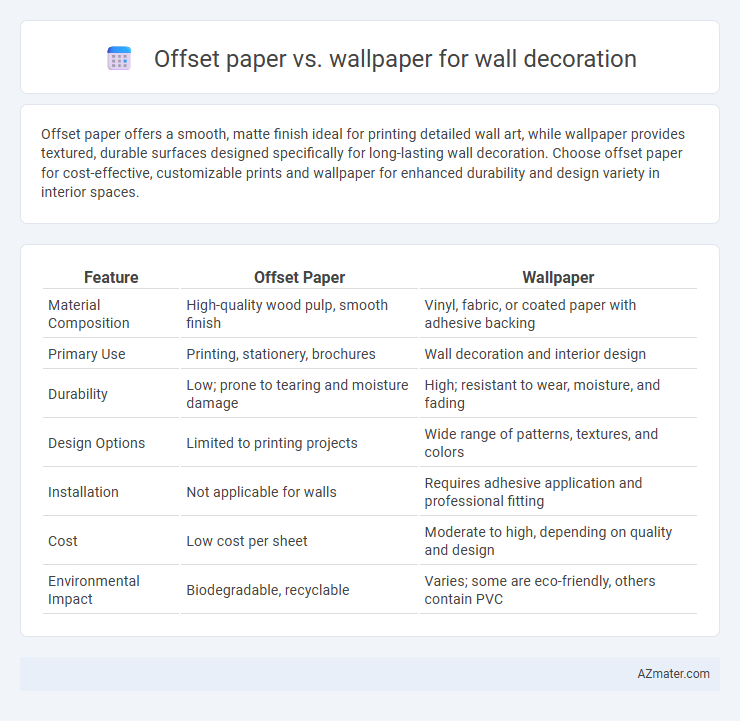 Offset paper vs. wallpaper for wall decoration - What is The Difference?