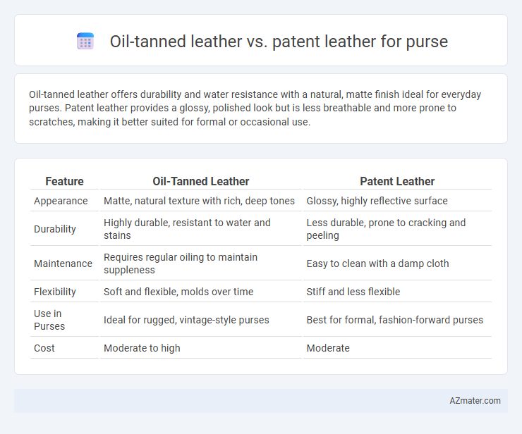 Oil-tanned leather vs. patent leather for purse - What is The Difference?