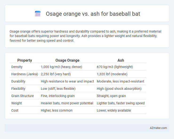 Osage orange vs. ash for baseball bat - What is The Difference?