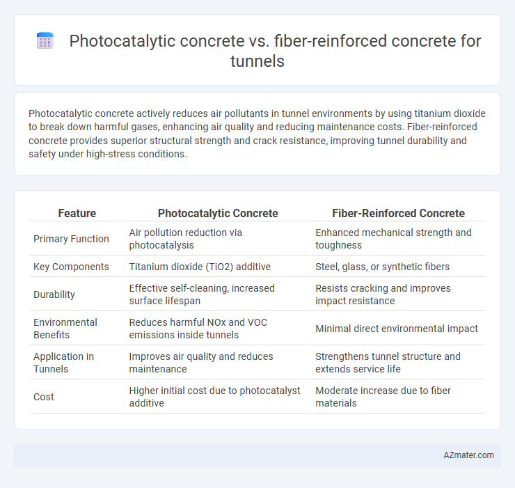 Photocatalytic concrete vs. fiber-reinforced concrete for tunnels - What is The Difference?