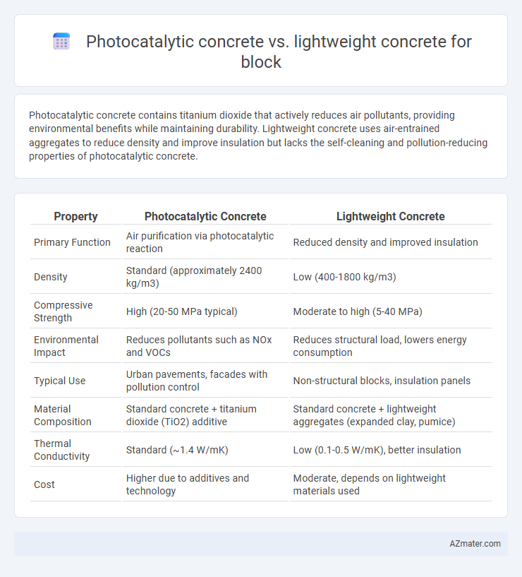 Photocatalytic concrete vs. lightweight concrete for block - What is The Difference?