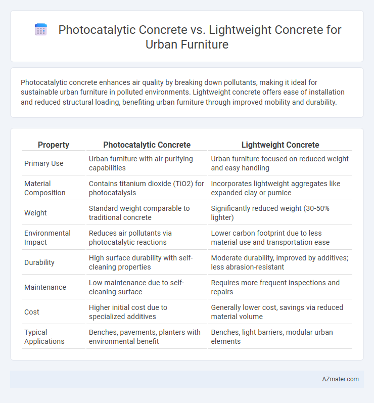 Photocatalytic Concrete vs. Lightweight Concrete for Urban Furniture - What is The Difference?