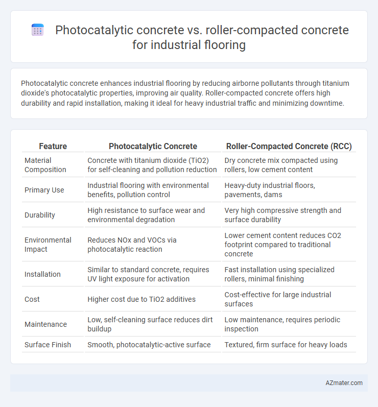 Photocatalytic concrete vs. roller-compacted concrete for industrial flooring - What is The Difference?