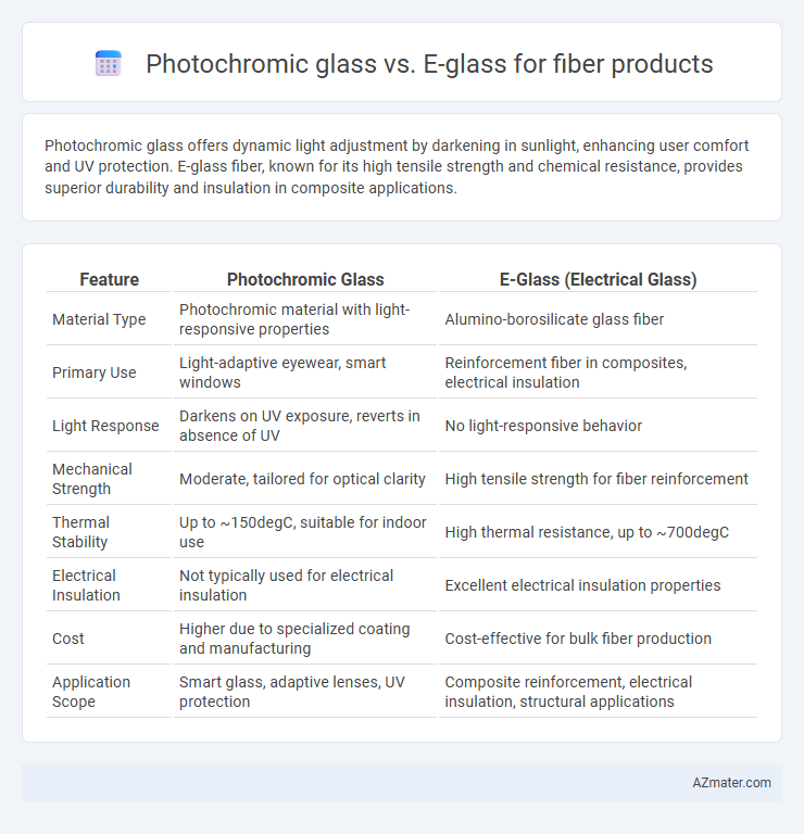 Photochromic glass vs. E-glass for fiber products - What is The Difference?