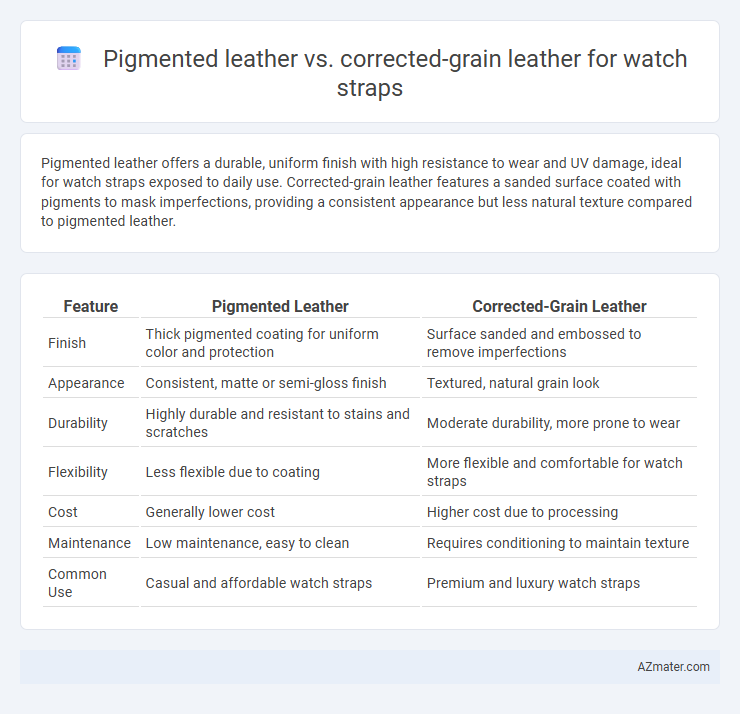 Pigmented leather vs. corrected-grain leather for watch straps - What is The Difference?