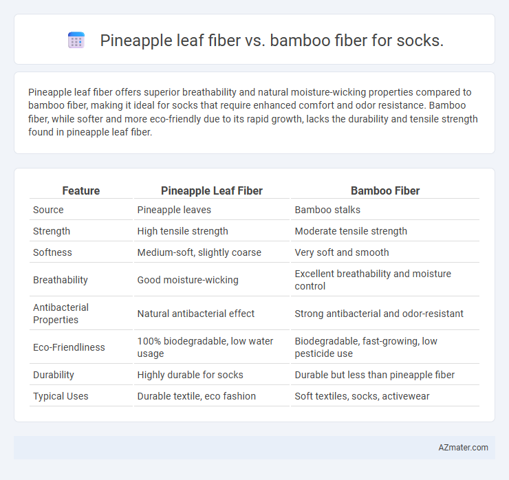 Pineapple leaf fiber vs. bamboo fiber for socks. - What is The Difference?