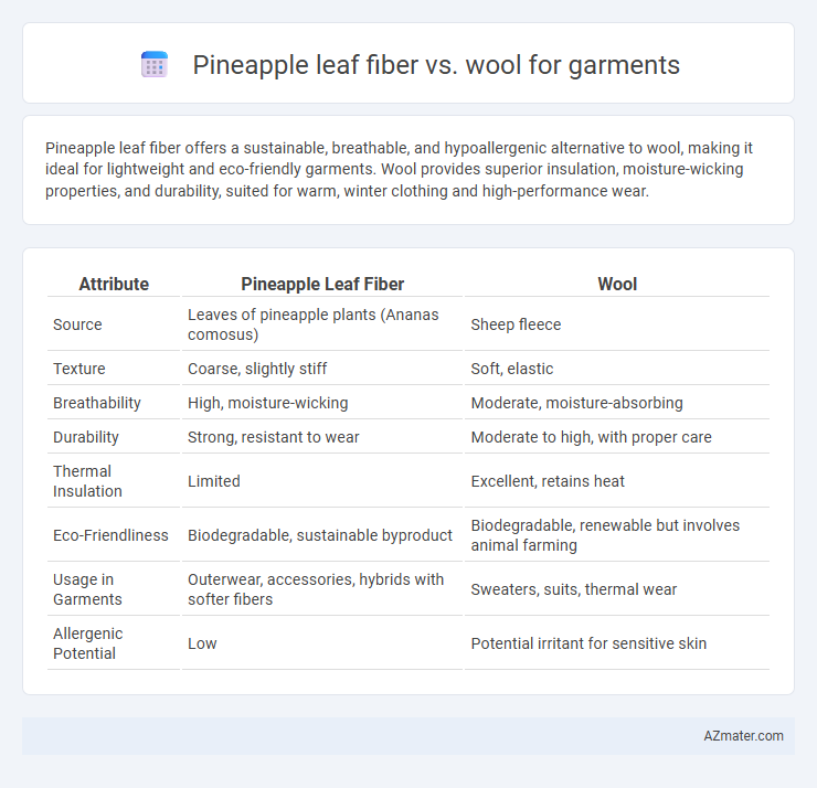Pineapple leaf fiber vs. wool for garments - What is The Difference?