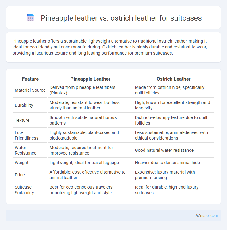 Pineapple leather vs. ostrich leather for suitcases - What is The Difference?