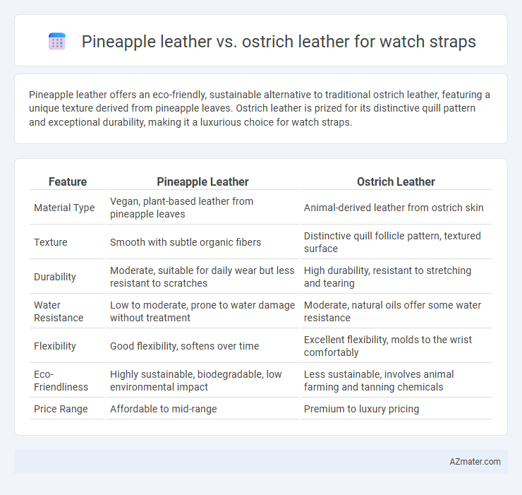 Pineapple leather vs. ostrich leather for watch straps - What is The Difference?