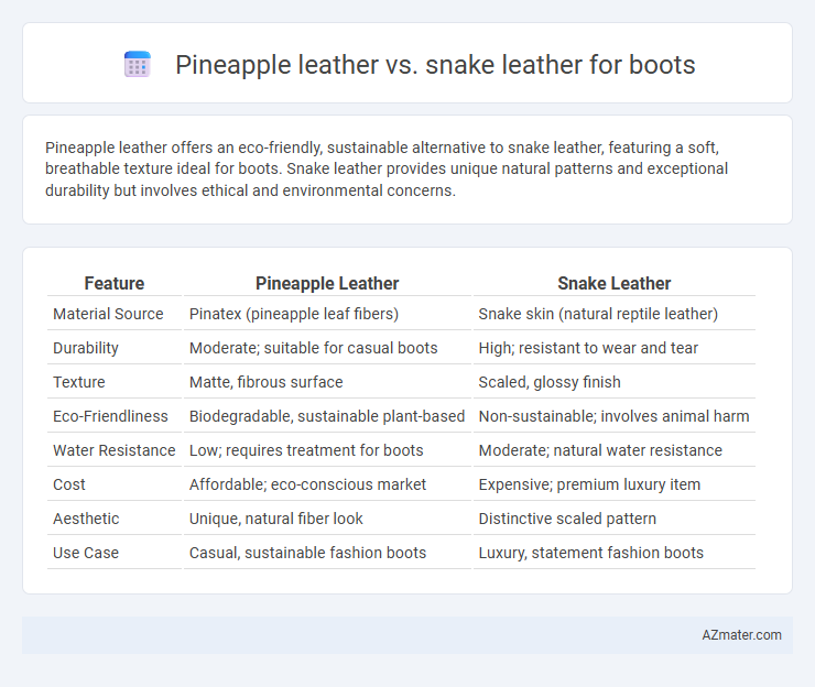 Pineapple leather vs. snake leather for boots - What is The Difference?