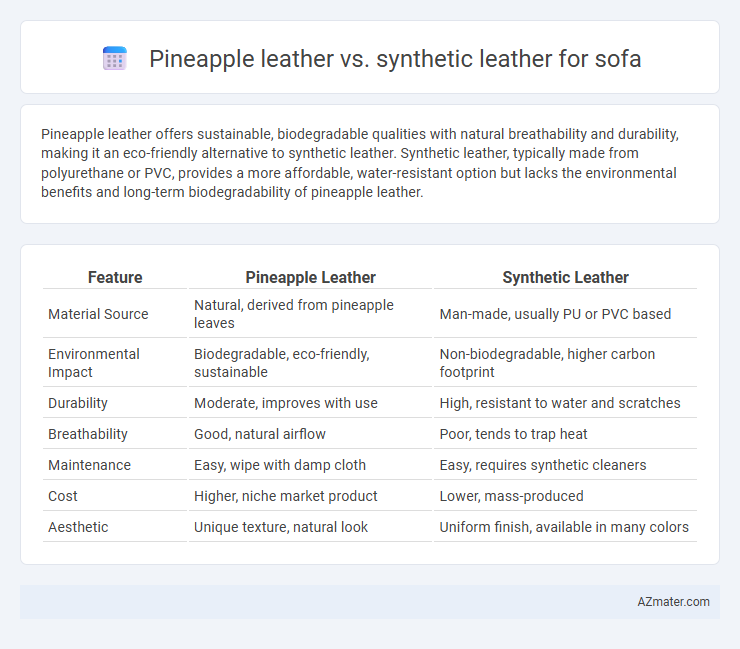 Pineapple leather vs. synthetic leather for sofa - What is The Difference?