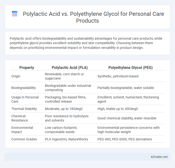 Polylactic Acid vs. Polyethylene Glycol for Personal Care Products - What is The Difference?