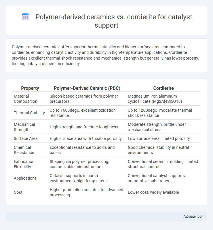 Polymer-derived ceramics vs. cordierite for catalyst support - What is The Difference?