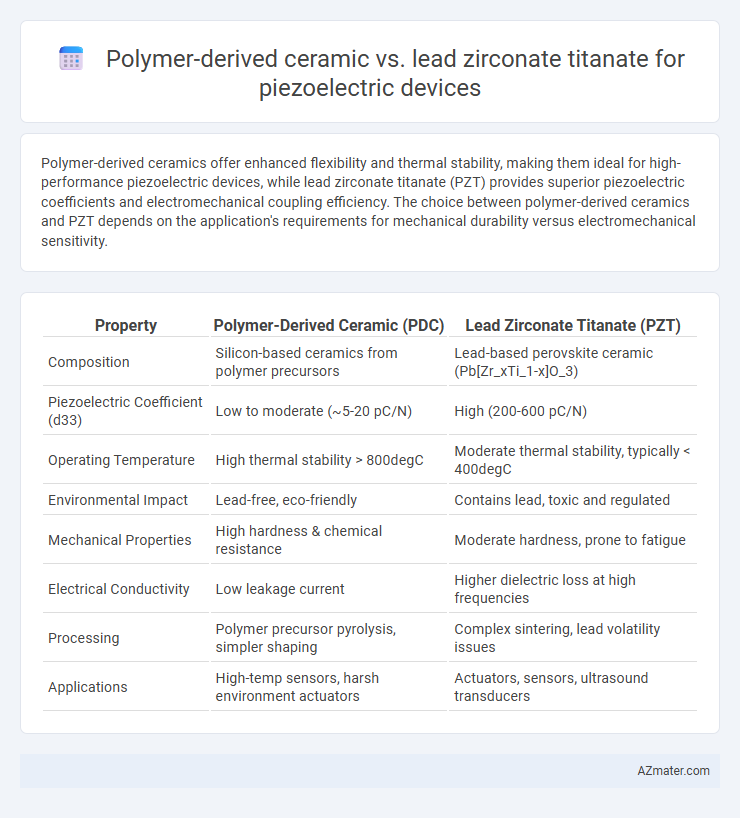 Polymer-derived ceramic vs. lead zirconate titanate for piezoelectric devices - What is The Difference?