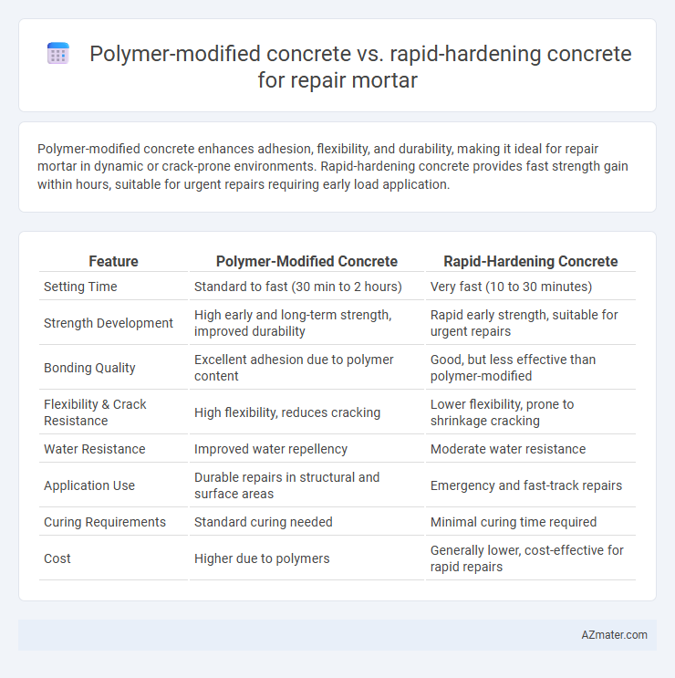 Polymer-modified concrete vs. rapid-hardening concrete for repair mortar - What is The Difference?