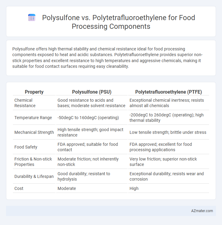 Polysulfone vs. Polytetrafluoroethylene for Food Processing Components - What is The Difference?