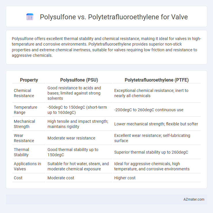 Polysulfone vs. Polytetrafluoroethylene for Valve - What is The Difference?