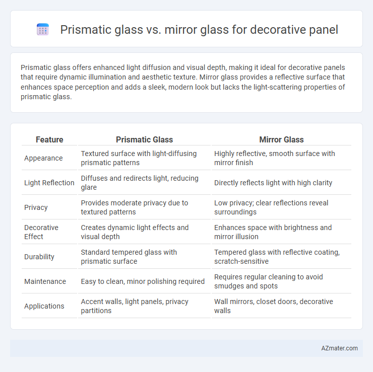 Prismatic glass vs. mirror glass for decorative panel - What is The Difference?