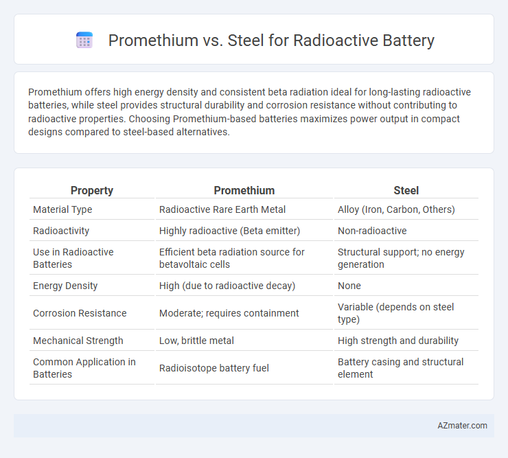 Promethium vs. Steel for Radioactive Battery - What is The Difference?