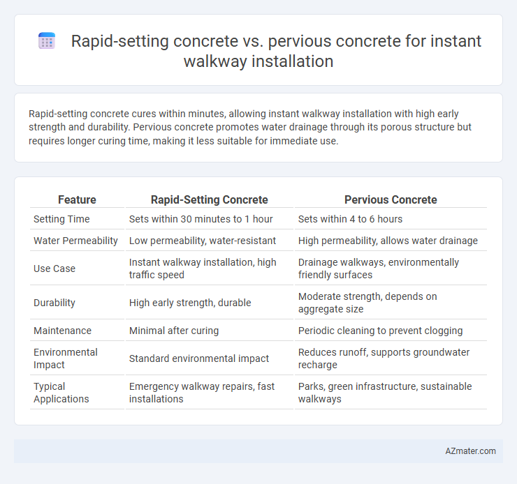 Rapid-setting concrete vs. pervious concrete for instant walkway installation - What is The Difference?