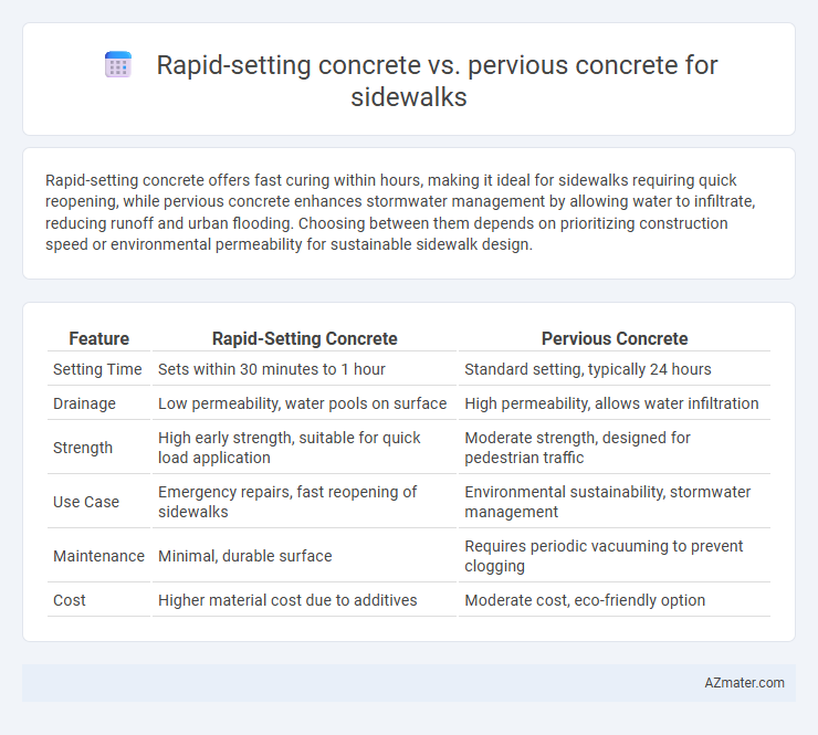 Rapid-setting concrete vs. pervious concrete for sidewalks - What is The Difference?