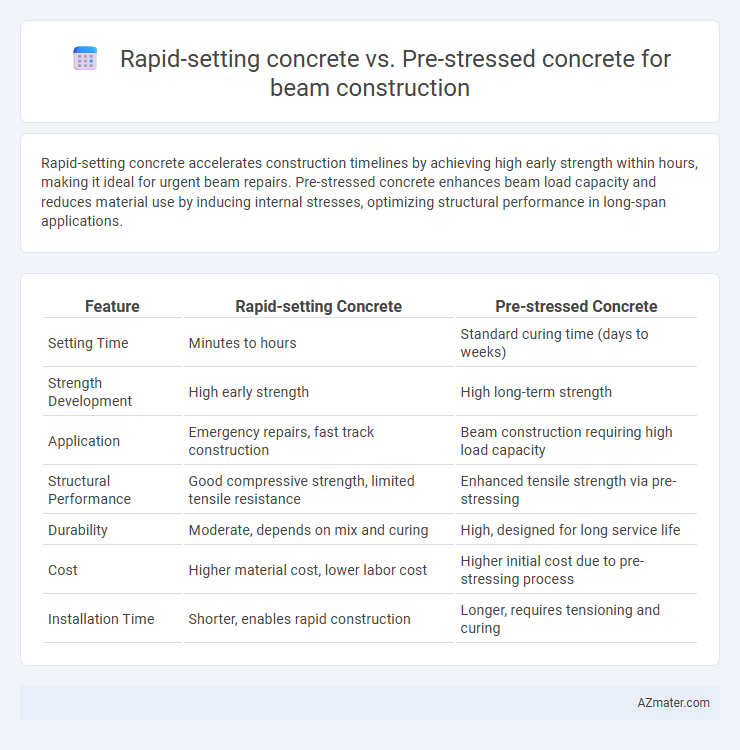 Rapid-setting concrete vs. Pre-stressed concrete for beam construction - What is The Difference?
