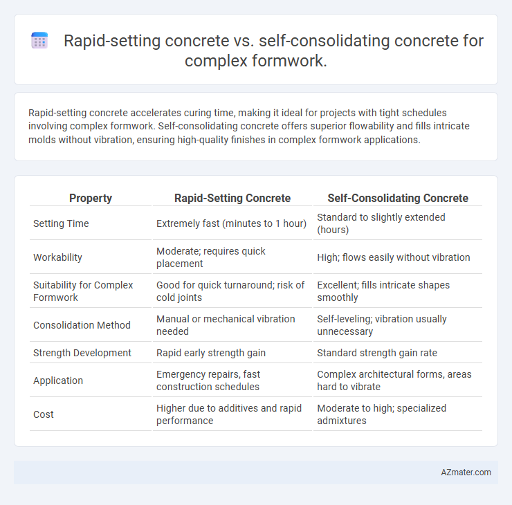 Rapid-setting concrete vs. self-consolidating concrete for complex formwork. - What is The Difference?