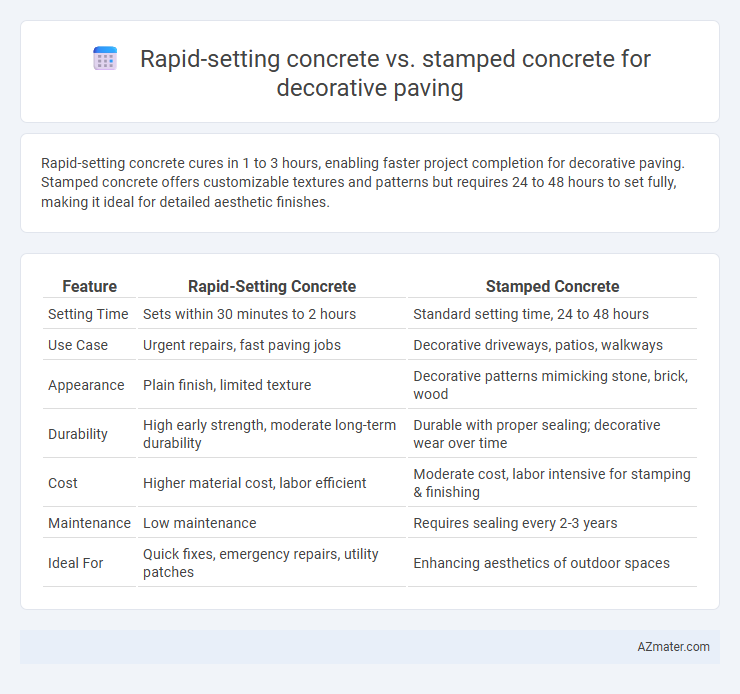 Rapid-setting concrete vs. stamped concrete for decorative paving - What is The Difference?