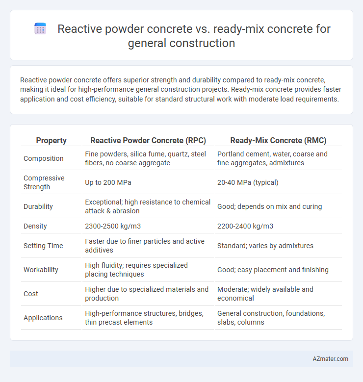 Reactive powder concrete vs. ready-mix concrete for general construction - What is The Difference?