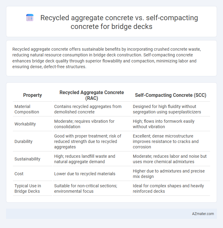 Recycled aggregate concrete vs. self-compacting concrete for bridge decks - What is The Difference?