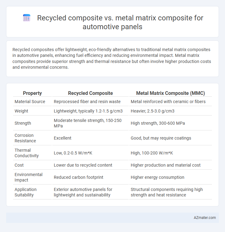 Recycled composite vs. metal matrix composite for automotive panels - What is The Difference?