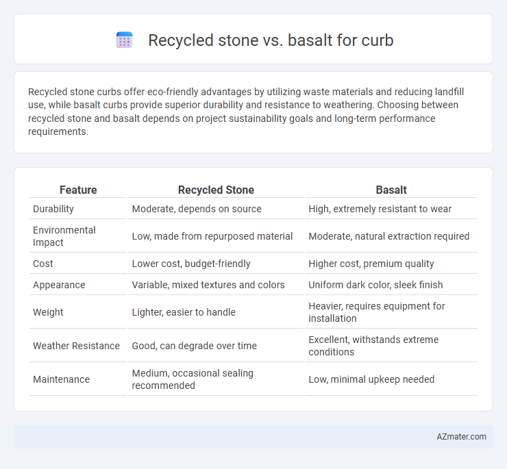 Recycled stone vs. basalt for curb - What is The Difference?