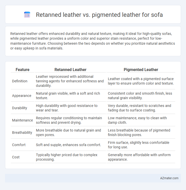 Retanned leather vs. pigmented leather for sofa - What is The Difference?