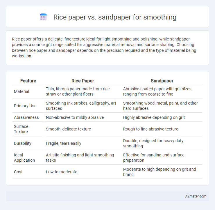 Rice paper vs. sandpaper for smoothing - What is The Difference?