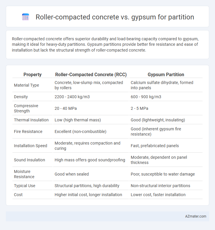 Roller-compacted concrete vs. gypsum for partition - What is The Difference?