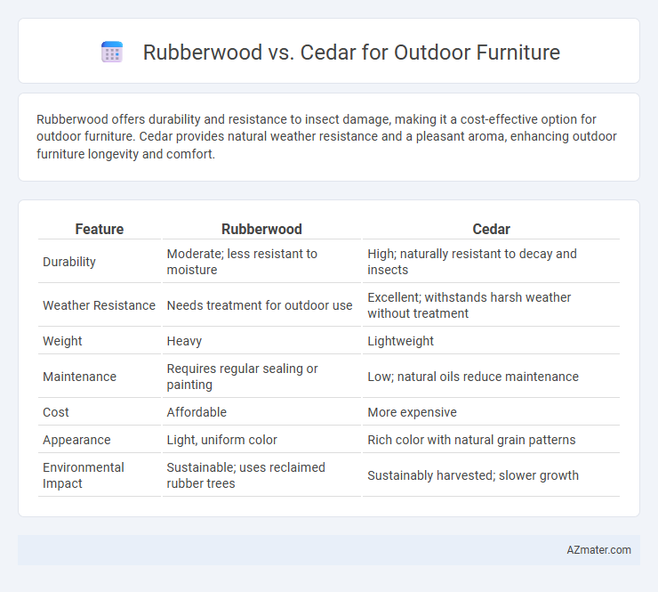 Rubberwood vs. Cedar for Outdoor Furniture - What is The Difference?