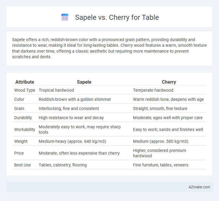 Sapele vs. Cherry for Table - What is The Difference?
