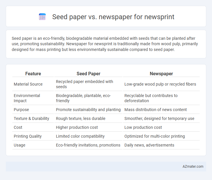 Seed paper vs. newspaper for newsprint - What is The Difference?