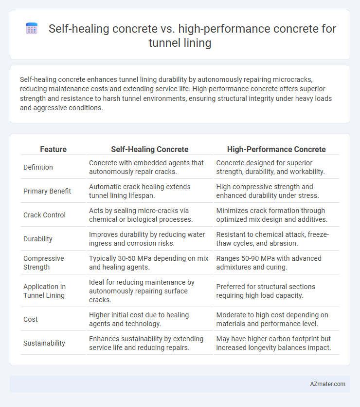 Self-healing concrete vs. high-performance concrete for tunnel lining - What is The Difference?