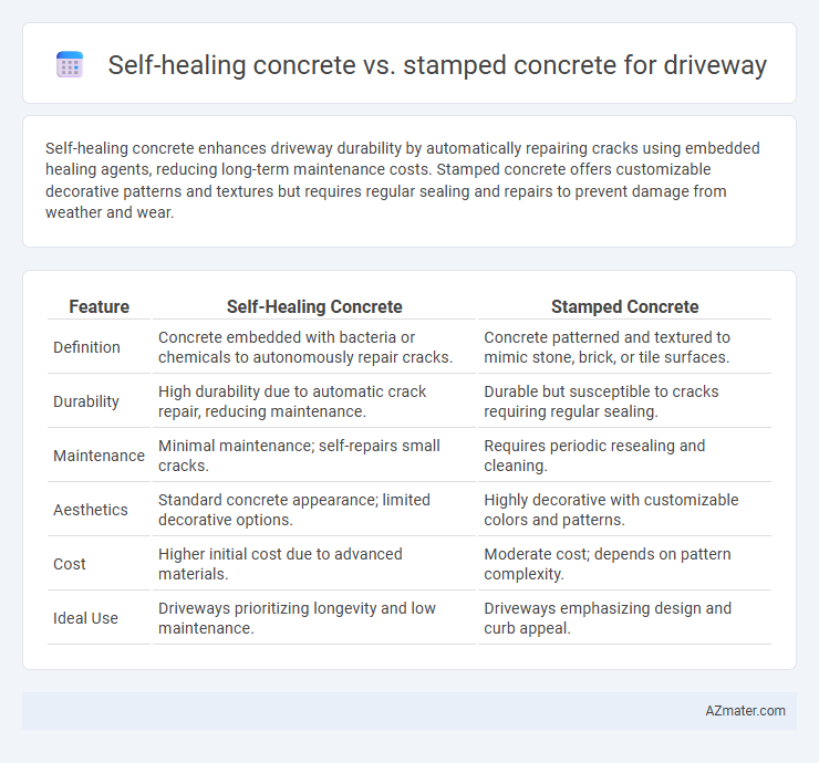 Self-healing concrete vs. stamped concrete for driveway - What is The Difference?