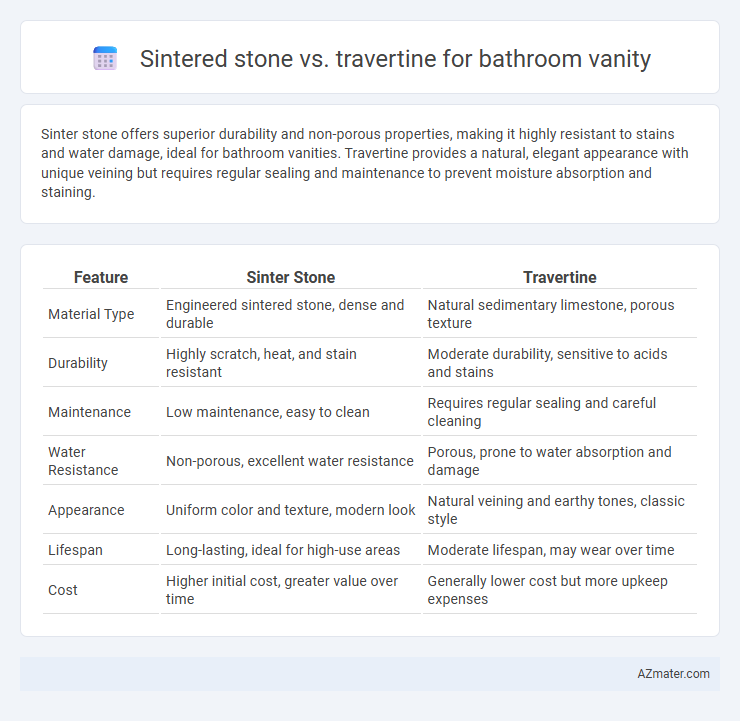 Sintered stone vs. travertine for bathroom vanity - What is The Difference?