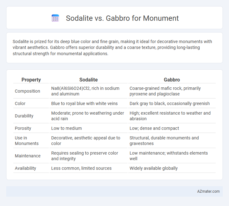Sodalite vs. Gabbro for Monument - What is The Difference?