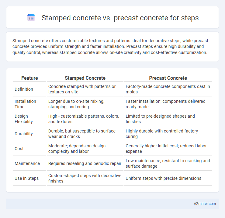 Stamped concrete vs. precast concrete for steps - What is The Difference?