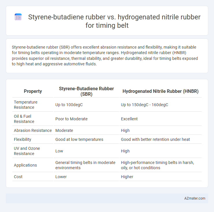 Styrene-butadiene rubber vs. hydrogenated nitrile rubber for timing belt - What is The Difference?