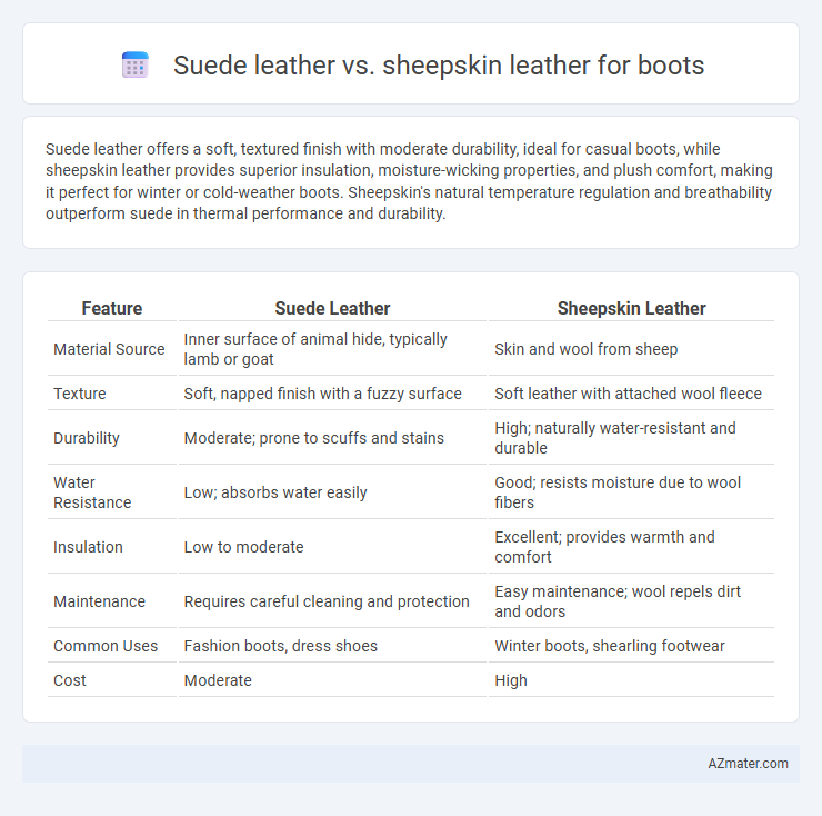 Suede leather vs. sheepskin leather for boots - What is The Difference?