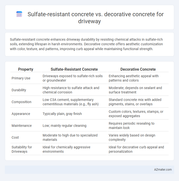 Sulfate-resistant concrete vs. decorative concrete for driveway - What is The Difference?