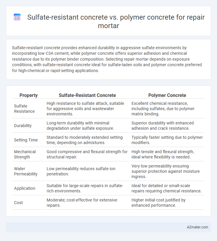 Sulfate-resistant concrete vs. polymer concrete for repair mortar - What is The Difference?